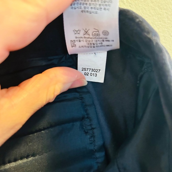 Brooks Brothers Natalie Fit Pants Womens Size 10 Navy Blue Velvet Workwear Job - Picture 8 of 9